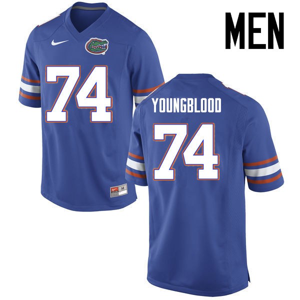 Florida Gators Men #74 Jack Youngblood College Football Jersey Blue